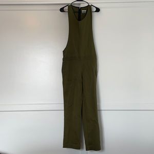 New without tags olive green Hurley overall jumpsuit. Size M